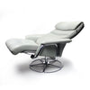 Bruno Mathsson Gray Leather and Chrome Lounge Chair for DUX