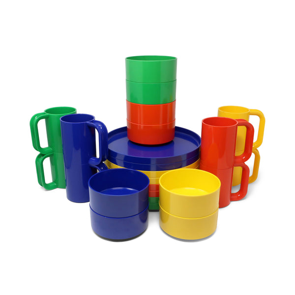 Multicolor Dinnerware by Vignelli for Heller - Set of 24