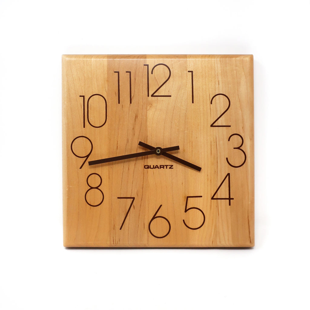 Mid-Century Modern Wood Wall Clock