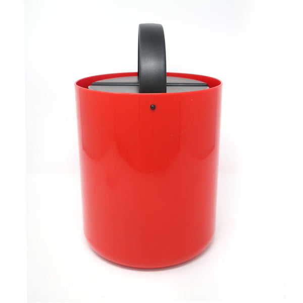 Vintage Red and Black Plastic Ice Bucket by Bodum