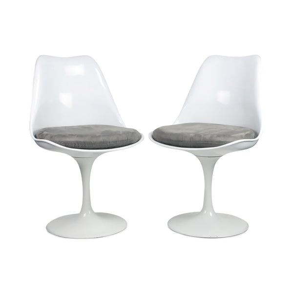 Pair of While Tulip Style Chairs