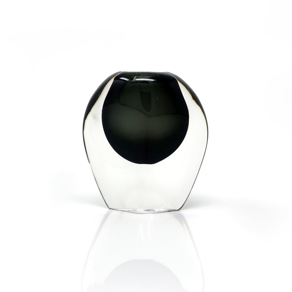 Smoked Glass Vase by Nils Landberg for Orrefors