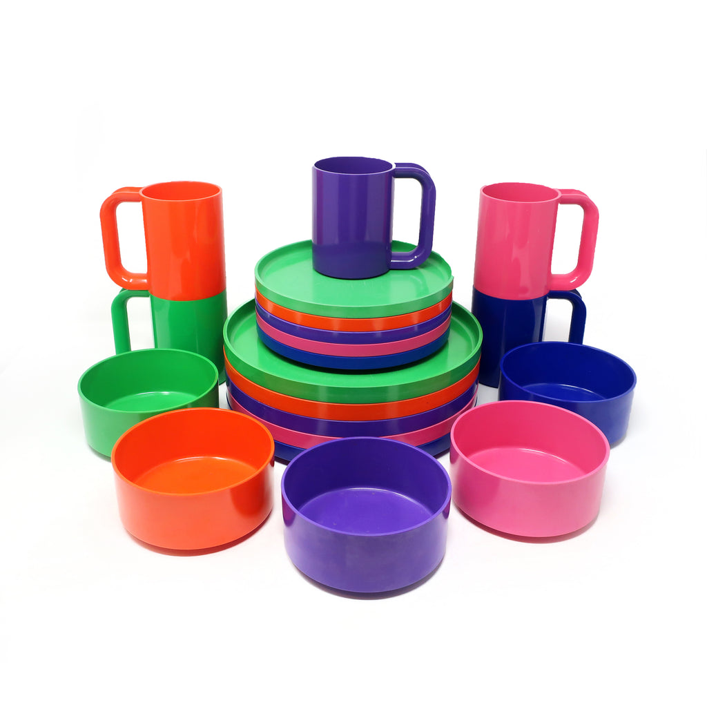 Multicolor Dinnerware by Vignelli for Heller - Set of 20
