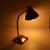 Vintage Red Metal Gooseneck Desk Lamp