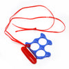Blue, Red and Clear Art Glass Pendant by Laurie Rosenwald