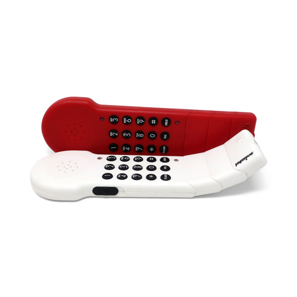 1980s Red Swisstel Postmodern Bendable Telephone