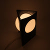 Vintage Triangular Black and White Lucite Table Lamp