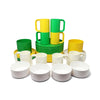 Green, Yellow and White Dinnerware by Vignelli for Heller - Set of 32