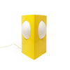 Vintage Triangular Yellow and White Lucite Table Lamp