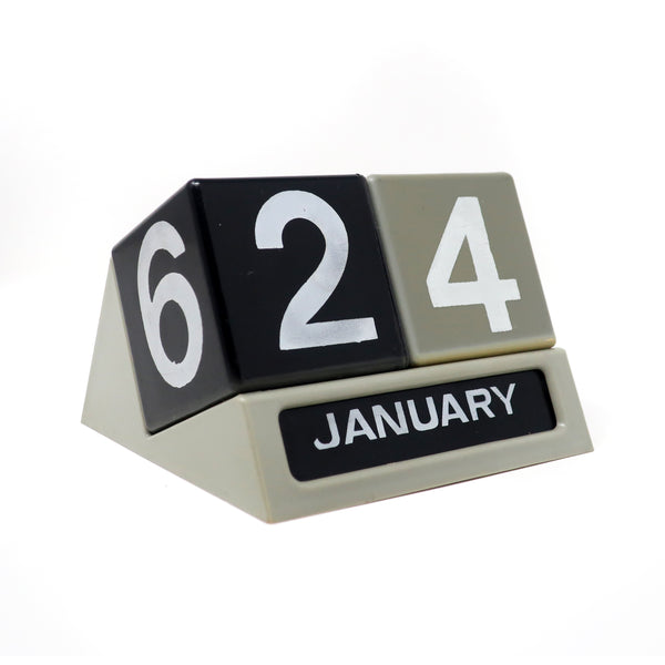 1970s Cube Perpetual Desktop Calendar