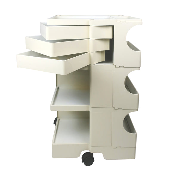 White Boby Cart by Joe Colombo for Bieffeplast