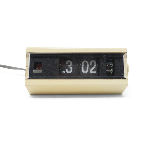 1970s White Copal Model 227 Flip Clock