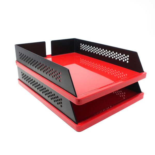 Pair of Red & Black Babele 940 Trays By Barbieri & Marianelli for Rexite