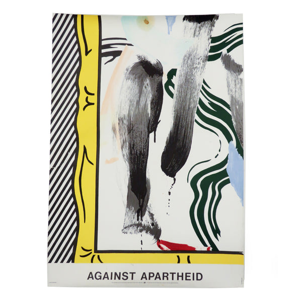 Roy Lichtenstein "Against Apartheid" Lithograph (1983)