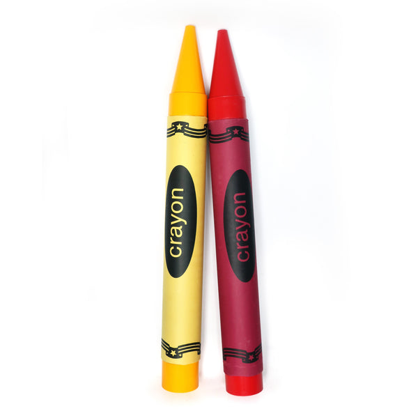 Pair of Giant Yellow and Red Crayons