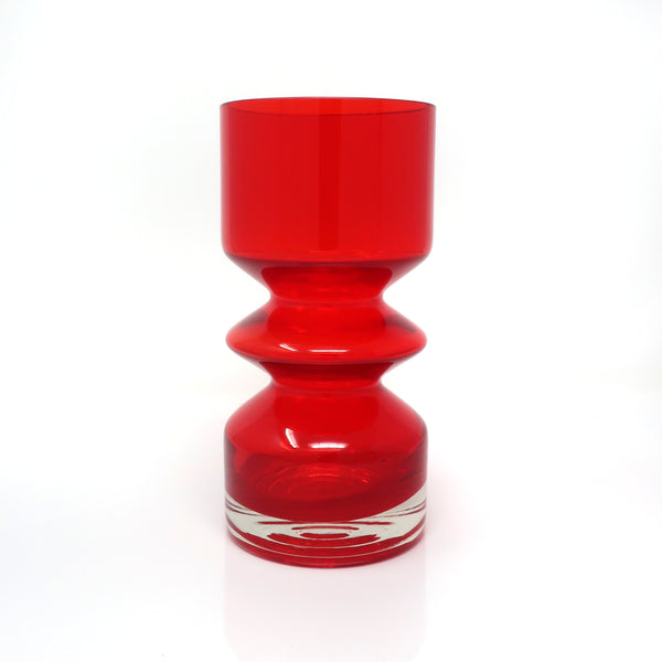 Red Modernist Vase by Tamara Aladin for Riihimaen Lasi Oy