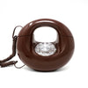 Vintage Brown Sculptura Donut Telephone