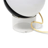 Danish Modern Black and White Lucite Globe Table Lamp