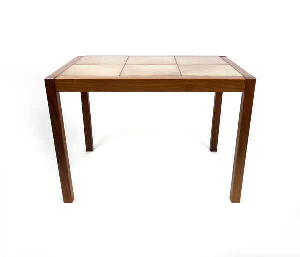 Danish Modern Teak and Tile Side Table