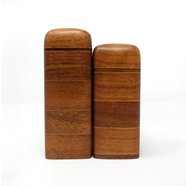 Vintage Handmade Wood Salt & Pepper Shakers