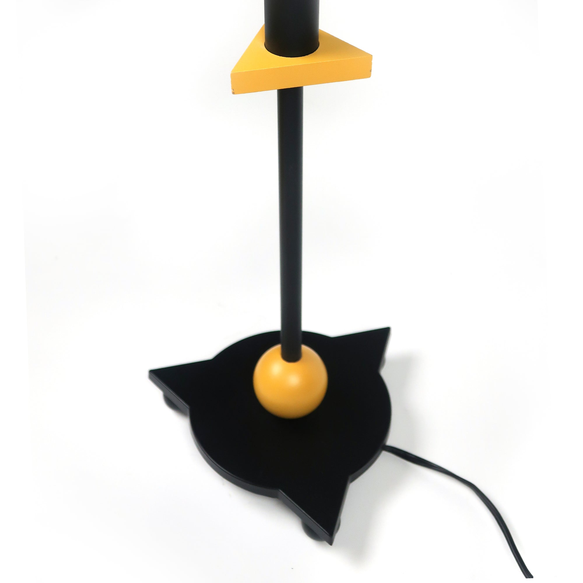 1980s Postmodern Black and Yellow Table Lamp | Tenon Design