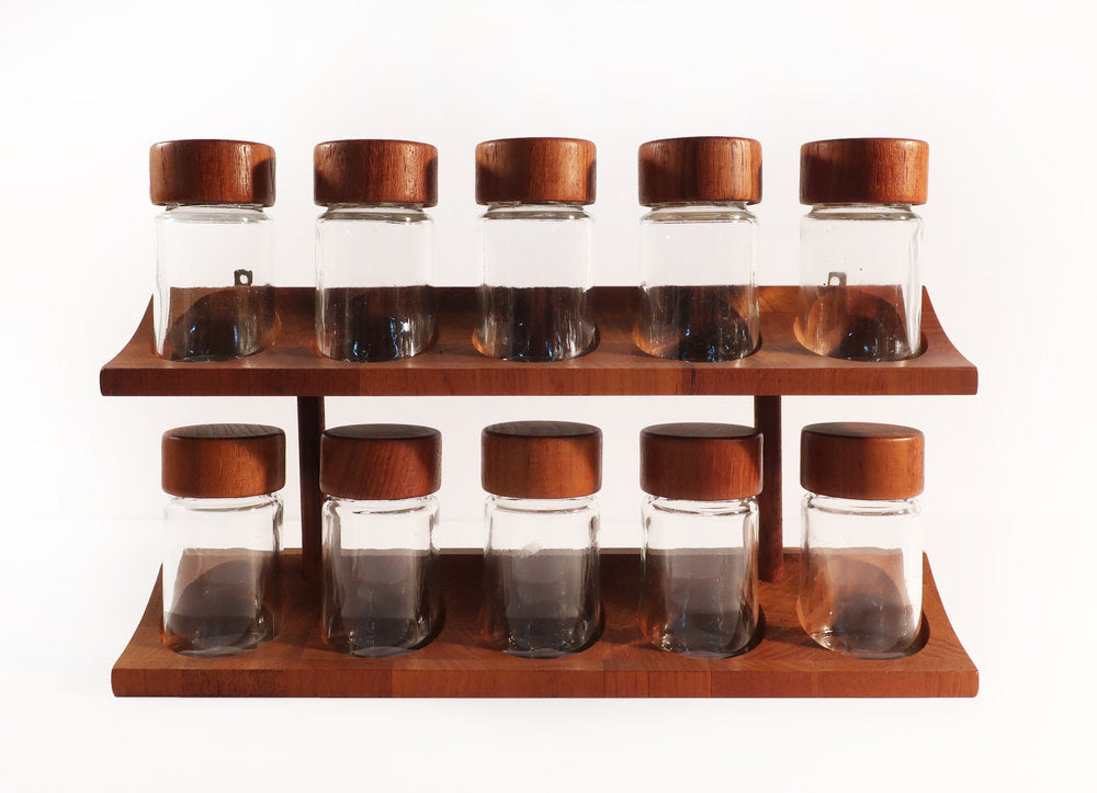 Digsmed Danish modern teak spice rack (double row) | Tenon Design