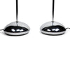 Pair of Mid-Century Modern Chrome Floor Lamps with Teardrop Base - Tenon Design