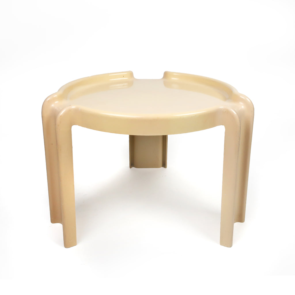 Vintage Cream Side Table by Giotto Stoppino for Kartell