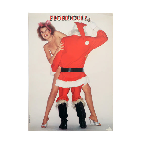 Vintage Fiorucci Sexy Santa Poster 1982