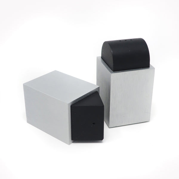 Post Modern Silver and Black Salt & Pepper by David Tisdale for Elika