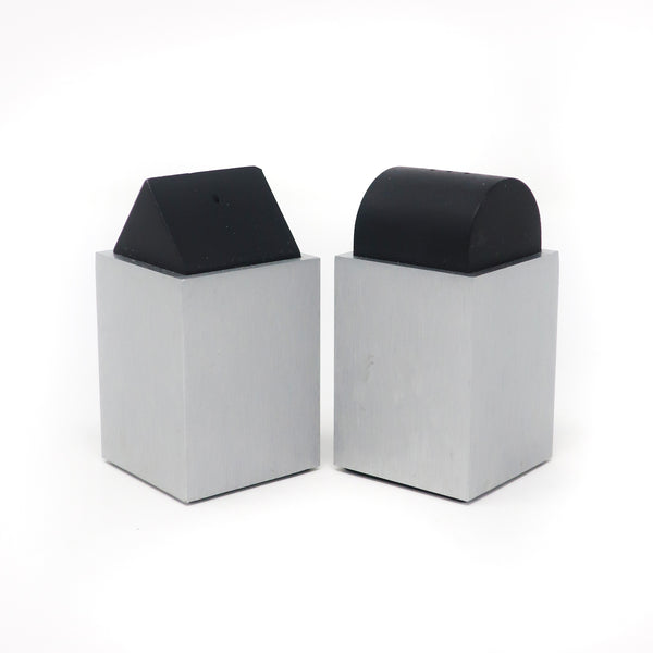 Post Modern Silver and Black Salt & Pepper by David Tisdale for Elika