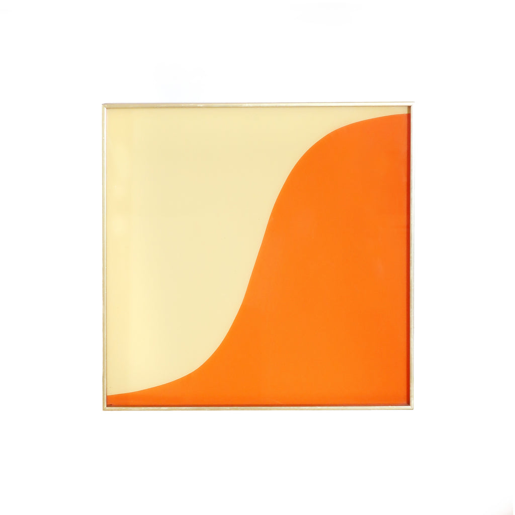 1970s Yellow and Orange Op Wall Art by Turner
