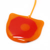 Orange and Red Art Glass Pendant Necklace by Laurie Rosenwald