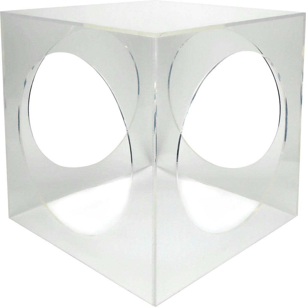 Hollywood Regency Geometric Lucite Side Table