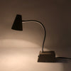 Vintage Gray and Chrome Tensor Gooseneck Desk Lamp