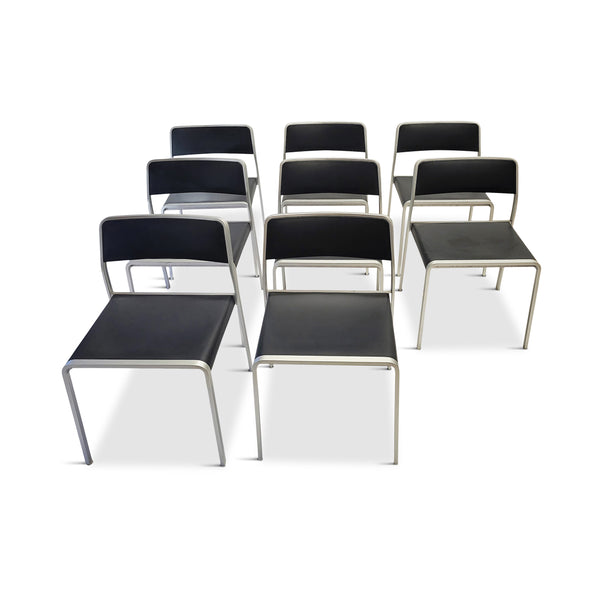 Set of 8 Bridge Chairs by Carlo Tamborini for Pallucco