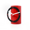 1980s Red & Black Metal Clock by Time Square
