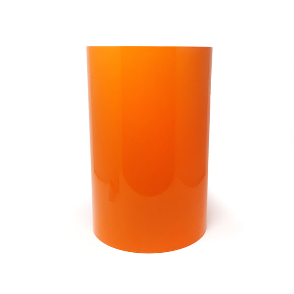 Vintage Orange Trash Can by Gino Colombini for Kartell