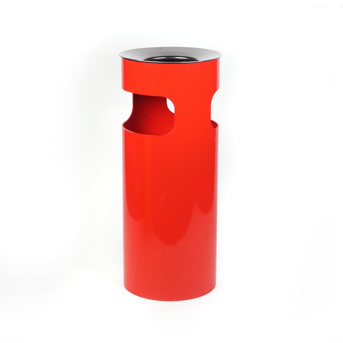 Vintage Red Kartell Standing Ashtray & Waste Basket | Tenon Design