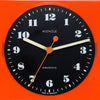 1970s Orange and Black Wall Clock by Kienzle