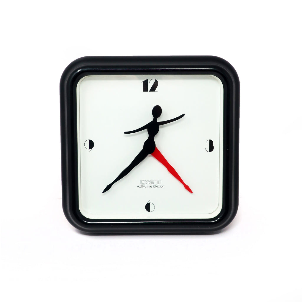 1980s Postmodern Ballet Dancer Canetti Wall Clock