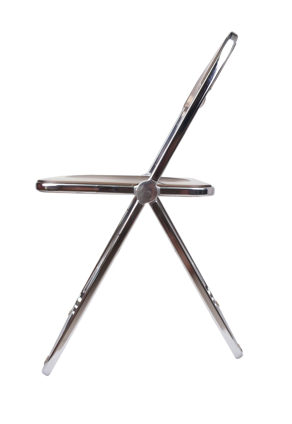 Plia Lucite and Chrome Folding Chair by Giancarlo Piretti for Castelli