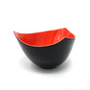 Postmodern Red and Black Angular Ceramic Bowl by Bitossi