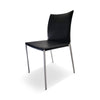 Pair of Black Leather Lia Chairs by Roberto Barbieri for Zanotta