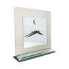 1980s Glass and Mirror Clock by John Gilmore for Accessory Art Studios