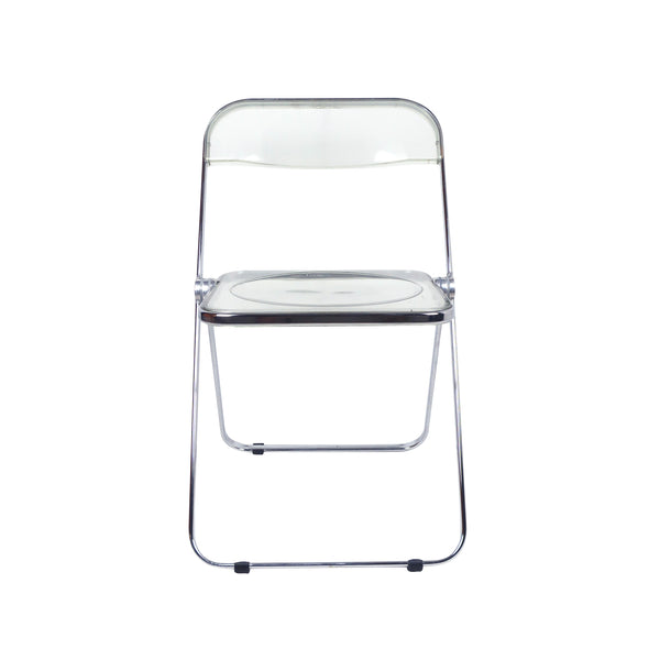 Plia Lucite and Chrome Folding Chair by Giancarlo Piretti for Castelli