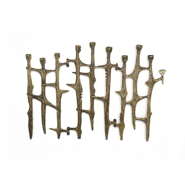 Brutalist Brass Candleholder