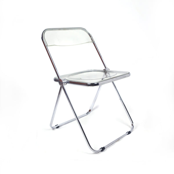 Plia Lucite and Chrome Folding Chair by Giancarlo Piretti for Castelli