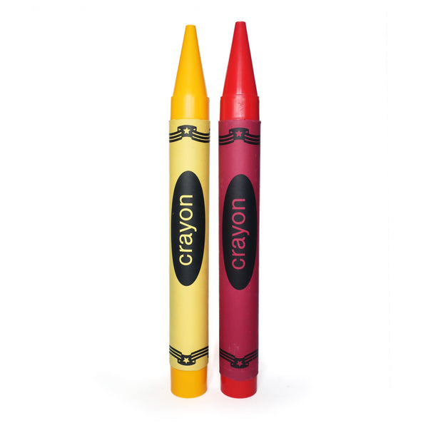 Pair of Giant Yellow and Red Crayons