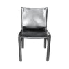 Set of Four Black Leather CAB 412 Chairs by Mario Bellini for Cassina